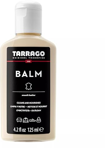 Tarrago | Baume de soin du cuir 125 ml | Crème nettoyante et nourrissante pour la peau, le cuir, le cuir verni et le cuir de reptile | Pour les chaussures, les sacs, les canapés et les accessoires
