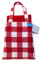 Ringelsuse Picknickdecke Campingdecke Picknick Decke Karo Rot Weiß Kariert mit Tragetasche 102 x 132 cm Baumwolle Fair-Trade