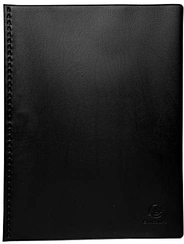 Exacompta - Réf. 88021E - 1 Protège-documents Vega - 10 pochettes anti-transfert d'encre - 20 vues - pour A4 - dim 23,5 x 31 cm - couverture en PVC extra souple et extra résistant - couleur noir