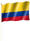 Stockflagge/Stockfahne KOLUMBIEN Flagge/Fahne ca. 30 x 45 cm mit ca. 60cm Stab/Stock