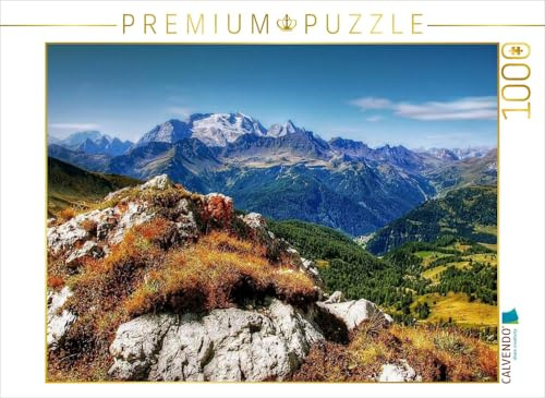 CALVENDO Puzzle Marmolada vom Settsass - Alta Badia | 1000 Teile Lege-Größe 64 x 48 cm Foto-Puzzle für glückliche Stunden