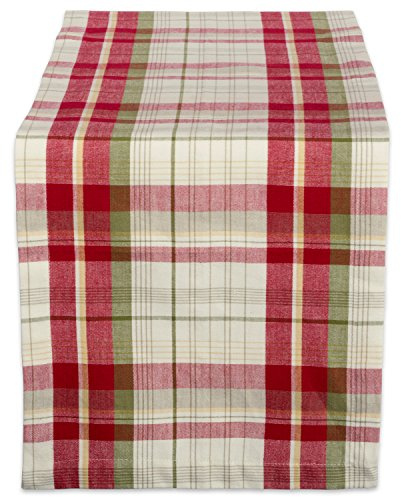 DII Orchard Plaid Table 14x72, 72 x 14 (Runner)