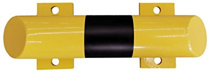 1A-Safety Rammschutzbalken RSBA-400, Durchmesser: 76 mm Gütestahl, Länge 400 mm, Gelb/Schwarz, Rammschutz, Unfallschutz, Sicherheitsbalken, Absperrung, Balken