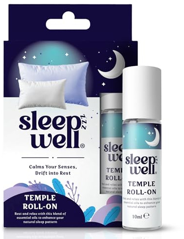Sleepzzz Well Temple Roll On | Calming Lavender & Eucalyptus Essential Oil for Sleep Improvement, Rest & Relaxation, Aromatherapy (10ml)