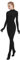 SUPRNOWA Women's Jumpsuit Bodycon Full Body Footed Unitard Long Sleeve Bodysuit with Zipper Comfortable Spandex One-Piece Dance Costume (L, Black Footed with Hand)