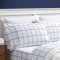 Nautica, Bettwäsche-Set für Doppelbett, Baumwoll-Perkal-Bettwäsche-Set, frisch und kühl, leicht und atmungsaktiv, Schlafsaal-Essentials (Plot Blau, Twin)