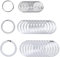 Key Ring Hoop,Key Rings,Keyring 30 Pcs 1.25'' -10 Pcs,1'' -10Pcs, 0.8''-10Pcs Ring Flat Rings Split Keyrings
