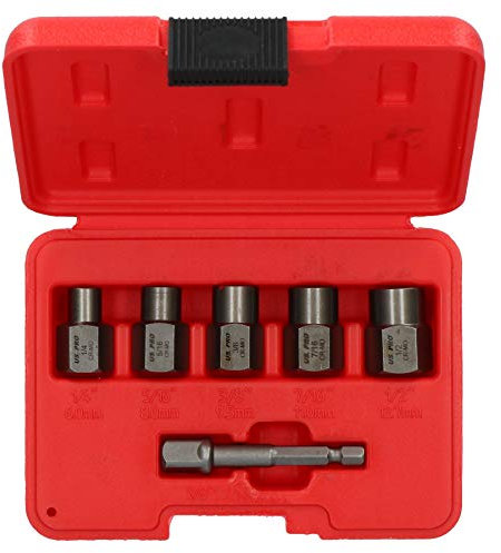 6pc 3/8 Drive Or Drill Bolt Extractor Wheel Lock Nut Remover Set 6mm - 12.7mm