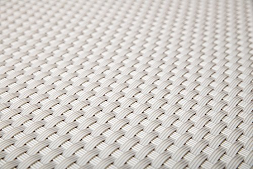 Sellon24® Balkonsichtschutz mit Ösen Balkonverkleidung Sichtschutz Balkonbespannung PE-Rattan RD07 weiß 90 (18,99€/m2)