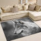 Use7 Grauer Wolf Teppich für Wohnzimmer Schlafzimmer 160 cm x 122 cm