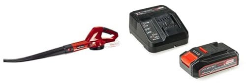 Einhell GE-CL 18 Li E Solo, Soffiatore Senza Batteria e Caricabatteria, Nero/Rosso+Einhell 4512097 Starter-Kit