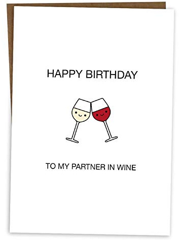 BYANIKA Happy Birthday Card | For Her, Women, Female, Best Friend, BFF, Bestie, Sister, Special Mum, Girlfriend, Wife, Granddaughter, Daughter | Funny Wine Pun