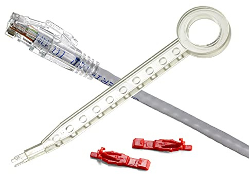 NTW 5ft Lockable CAT6 Ethernet Cable, net-Lock RJ45 Ethernet Network Patch Cable (UTP), Snagless, Gray (NL-U6KC005LG5R) + 10 net-Lock Key Inserts + 1 Extraction Tool Included, 5PK