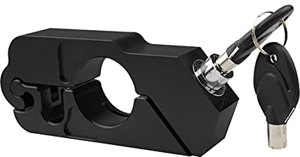 Colorful Motorbike Brake Lock, Motorrad Sicherheit Griff Lenker Klemme Schwer Motorrad-Lenkerhebel-Gas Griff schloss für Motorrad Roller Quad Trike ATV Fahrrad (Schwarz)