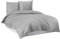 Mixibaby Bettwäsche Bettgarnitur Bettbezug 100% Baumwolle 135x200 155x220 200x220 200x200, Farbe:Hellgrau, Größe:200 x 220 cm
