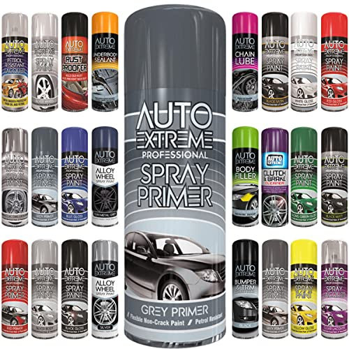 Classic Signature - 1 x Auto Extreme Grey Primer Spray Paint 400ml Professional Quality, Perfect Finish for Cars, Bikes,Vans, Metal, Wood