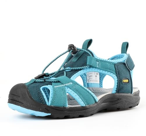 riemot Sandales pour Femme, Sandales Randonnée, Sandales de Marche Sports Outdoor, pour Trekking, Voyages, Sandales Ete Plage, Antidérapante y Confortable, Femme Vert EU 39