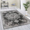 Paco Home Teppich Wohnzimmer Schlafzimmer Kurzflor Vintage Optik Orientalisch Moderne Ornamente Mandala Stil Bordüre, Grösse:80x300 cm, Farbe:Schwarz 2