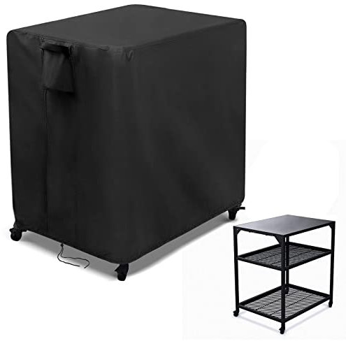 Kingling Outdoor Pizza Oven Table Cover for Ooni Medium Table, Waterproof Outdoor Grill Prep Table Cover Pizza Oven Stand Cover - 32''L x 24''W x 35''H