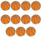 Lot de 10 pin's de basket-ball avec logo, broche, sac à dos, écharpe, décoration, Fer