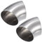 X AUTOHAUX 2pcs OD 3 45 Degré Acier Inox Coude Tube Échappement Coude Tube