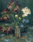 DTAUPREB Van Gogh Vase mit Myosotis und Pfingstrosen Malen nach Zahlen für Erwachsene und Kinder DIY Ölgemälde Kits Leinwand Geschenk