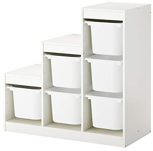 IKEA TROFAST Aufbewahrungskombination mit Boxen, 99 x 44 x 94 cm, weiß