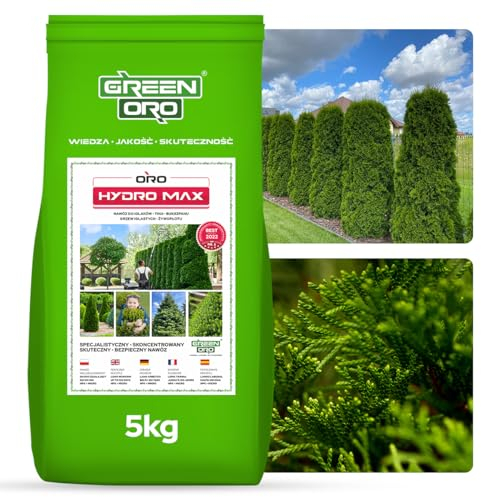 GREEN ORO HYDRO MAX 5KG - Fertilizzante a lunga durata per piante aghiformi, siepi e conifere