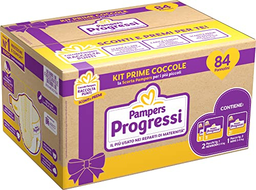 Pampers Fortschritt Erste Tage, 84 Windeln, zwei Packungen Größe 1 (2-5 kg) und eine Packung Größe 2 (3-6 kg)
