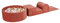 MEOWBABY Spielplatz aus Schaumstoff mit Bällebad 240x45cm - Schaumspielset mit 200 Bälle für Kinder, Velvet, Marsala-Rot: Weiß/Beige