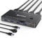 ESKEVE HDMI 2.1 KVM Switch 2 PC 1 Monitore 8K@60Hz 4K@120Hz Zur gemeinsamen Nutzung eines Monitore und 3 USB-3.0-Anschlüsse mit 2 USB-3.0-Kabel-Netzadaptern und Kabelsteuerung