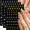 Dornail Nagelsticker 8 Blätter Gold Silber Sterne Nail Sticker Vierzackiger Stern Selbstklebend 3D Schwarzer Nagel Stickers Nageldesign für Frauen Mädchen DIY Nagel Dekoration