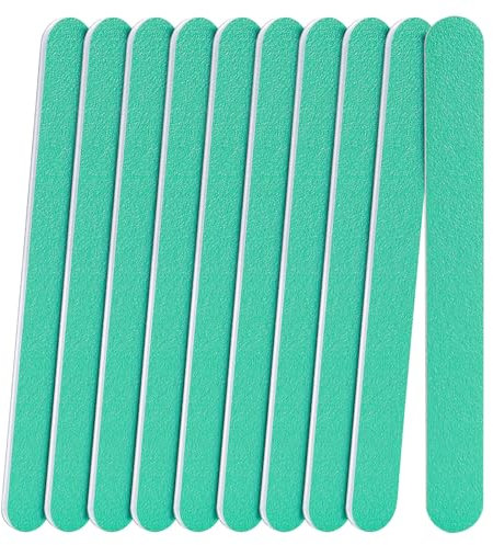 GazePlus Nail File, 10 PCS Fingernail Files 80/80 Grit Emery Boards for Nails - Professional Nail Files Washable for Acrylic, Gel, Dip Powder, and Poly Gel Nail - Coarse Rough Grit
