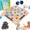 Jadyon Lustiges Magnetisches Schachbrett - Magnetisches Schachspiel mit 20 Magnetischen Steinen, Tragbares Spielbrett fr Familientreffen Und Camping. 4 Spieler, Ab 6 Jahren