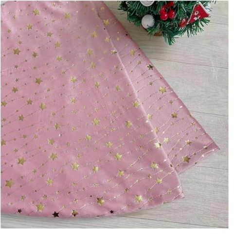 Christbaum Rock Weihnachtsbaum Rock Weihnachtsbaumrock, Weiche Weihnachtsbaummatte Mit Goldenem Sternmuster Für Urlaubsparty-Dekoration Weihnachtsbaum Röcke Weihnachtsbaum Decke (Color : Rosa, Size