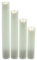 LED-Kerze, 4er Set, Wachs, weiß, warmweiße LED, batteriebetrieben, leicht flackernd, Timerfunktion, Maße: Ø 5 cm, Höhe 20 cm, 25 cm, 30 cm, 35 cm, ohne Batterien, nur für den Innenbereich geeignet