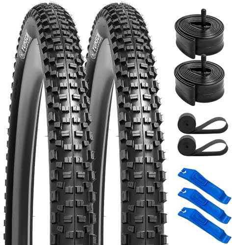 YunSCM 2Pcs 120TPI Nylon Pannensicher 29 Zoll Reifen 29x2.25 Mantel 57-622 und 2Pcs 29 Zoll Schlauch AV32mm kompatibel Mountainbike City Bikes Rennräder 29x2.20 29x2.25 29x2.30 Fahrradreifen Faltbarer