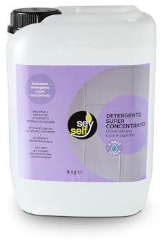 Seyself Detergente Super Concentrato pulizia di superfici dure di ogni tipo, senza solventi organici e formaldeide. Per uso interno ed esterno 5Litri