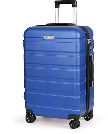 TANTOMI Koffer Groß, Reisekoffer Hartschalenkoffer, Koffer & Trolley mit Passwortsperre, Hartschale Suitcase mit 4 Rollen(Himmelblau)