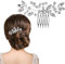 HREDZEO Bride Strass Braut Seitenkamm,Kristall Braut Hochzeit Haarkamm Silber Kopfschmuck Strass Haar Seitenkamm für Frauen Silber Hochzeit Haarkamm für Frauen und Mädchen