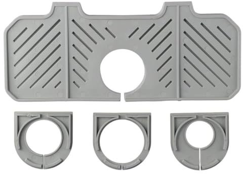 NTRUXZP Alfombrilla de silicona para escurrir platos, escurridor de platos para grifo, inserto de fregadero debajo del grifo, organizador para esponjas, cepillos, jab贸n, Antideslizante