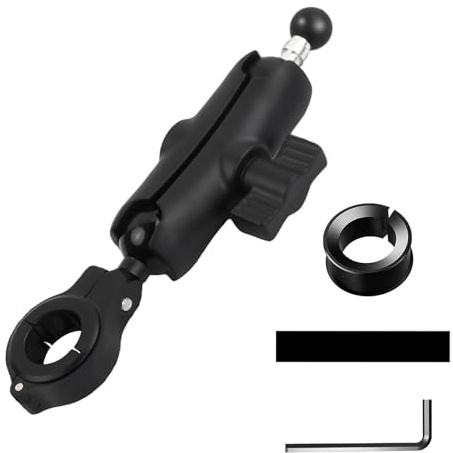 90mm RAM Doppelsteckdose Arm + 25 mm/1'' auf 17 mm Kugeladapter Type B + Lenker Halterung 2,2-2,5-3,2 cm mit 1 Kugelhalterung Adapter, Kugelbasis, Doppelbuchsenarm, GPS/RAM Dual Kugelsockel
