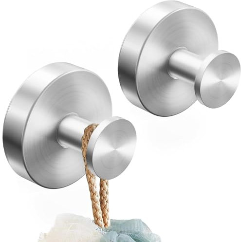 2Pcs Suction Cup Hooks, Powerful Push Removable Heavy Duty Hooks, Upgraded Suction Cup Hooks, Suction Hooks, Suction Hooks for Bathroom, Wreath Suction Hook for Front Door, Towel Hanger Bathroom