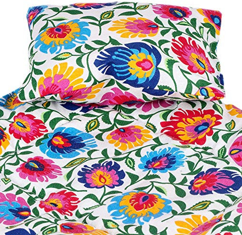 Goldkids- Kinderbettwäsche - 2 TLG. Set Bezug für Kinderwagen oder Wiege Garnitur Bettwäsche - Baby Bettwäsche 100% Baumwolle - 39x30 cm - Bunte Muster