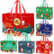12 Stück Weihnachtsgeschenktüten, 32 x 25 x 17 cm, Große Robuste Weihnachtstaschen ca 14L, Wiederverwendbare aus Non-Woven | Wasserabweisend Ideal für Schwere Geschenke