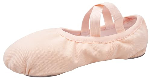 Stelle Ballet Shoes for Women Highly Stretch Canvas Dance Slipper Yoga Shoes for Girls/Adults(Ballet Pink,6MW)