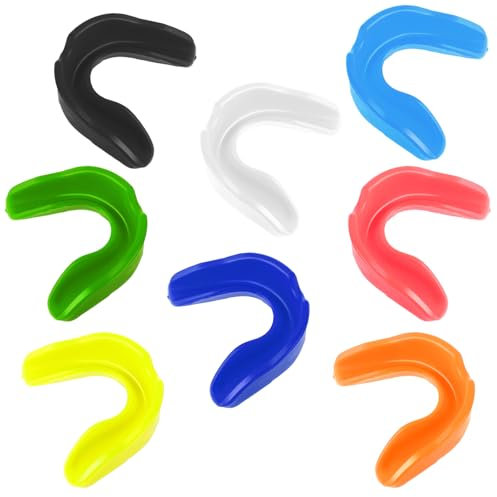 Tucnoeu 8 Stück Mundschutz Kampfsport Silikon Mouthguard Mehrfarbig Zahnschutz für Boxen, Rugby, MMA, Hockey, Taekwondo, Kampfsport