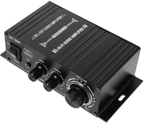 PartyKindom Small Car Amplifier Home Audio Amplifier Portable Mini Power Amp for Enhanced Speaker Sound