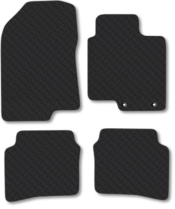 Fits Hyundai i20 (2020+) [Mild Hybrid] 5mm Rubber Car Mats | Heavy Duty Rubber Tailored Fit Floor Mats Full Coverage Durable Waterproof Accessories Easy Clean Anti Slip Made in the UK