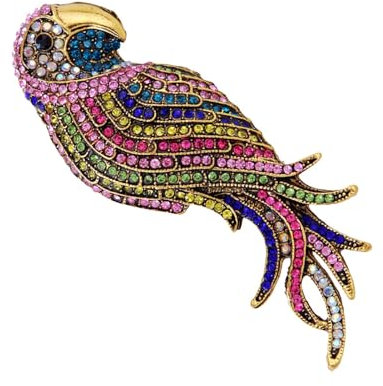 Vintage-Vogel-Brosche – Tragbare Antike Vogel-Brosche, Dekoratives Rucksack-Anstecknadel-Zubehör | Zinklegierungs-Strass-Anstecknadel, Antiker Vogel-Anstecker Für Tragetasche, Rucksack, Hemd